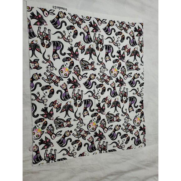 SUGAR SKULL 10 Fat Quarters  Cotton Quilt Fabric - Picture 10 of 16